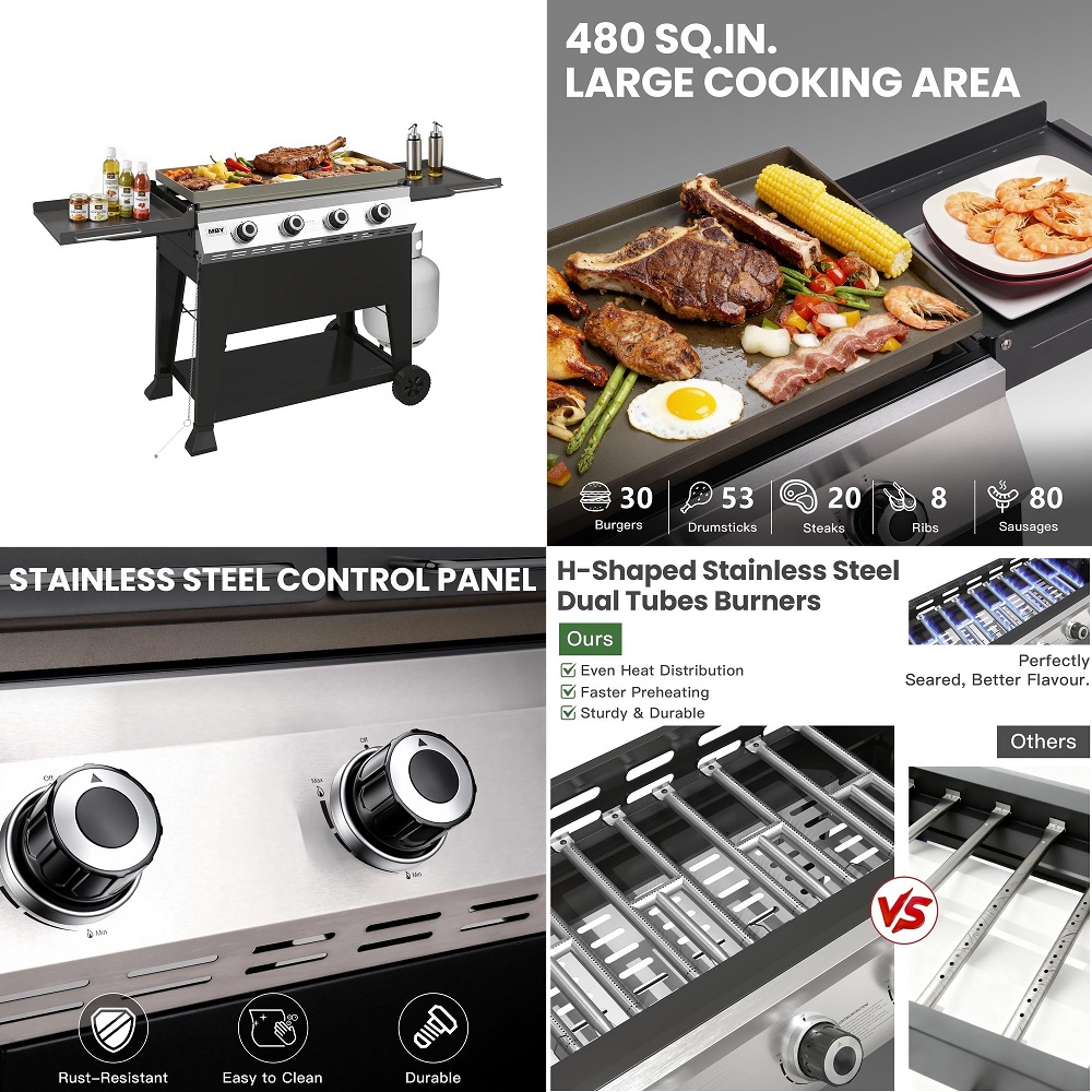 Electric Smoker Bbq - Pellet Grill Smoker 8 In 1