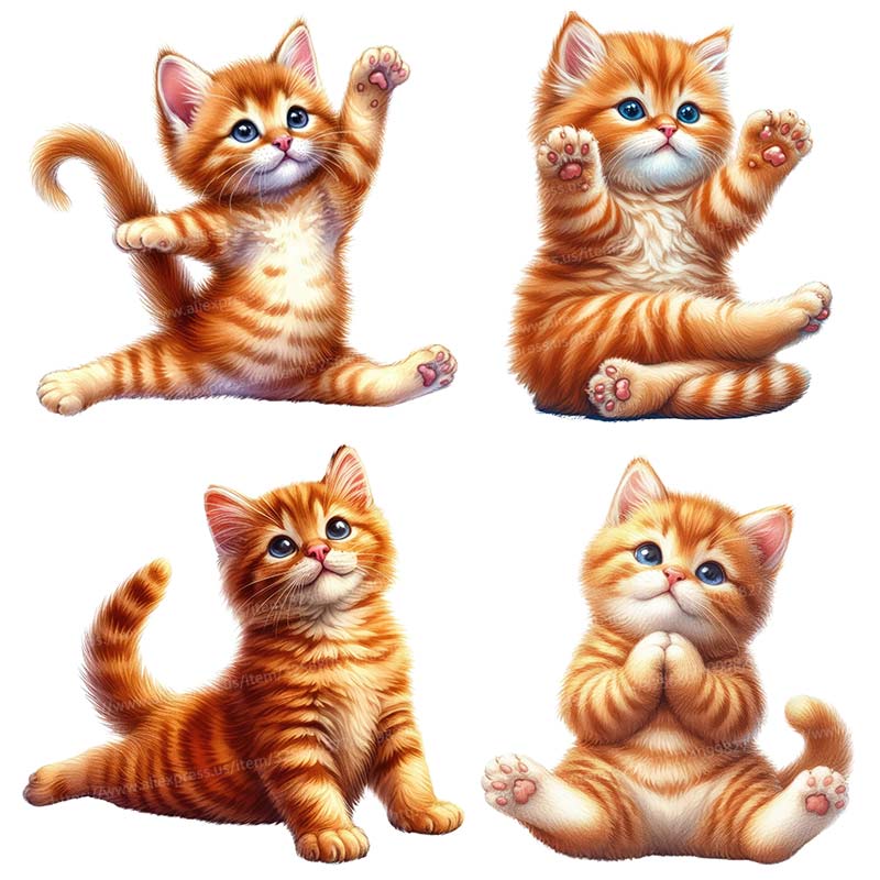 Kitchen Appliances Design - Yoga Cat Wall Sticker Removable Home
