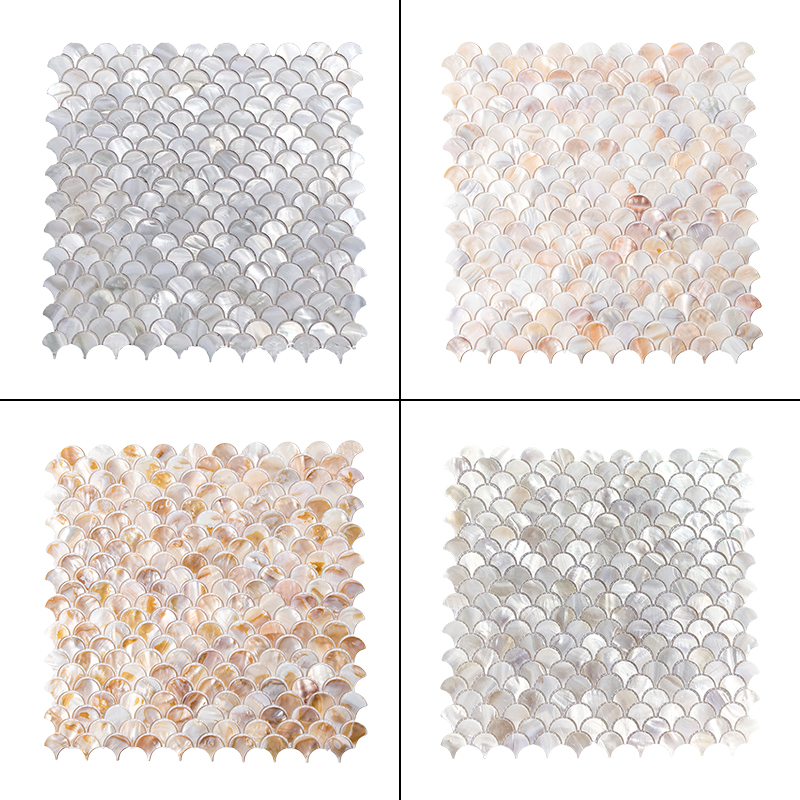 Kitchen Appliances Design - 31x31cm 3D Fish Scale Fan-shaped Shell