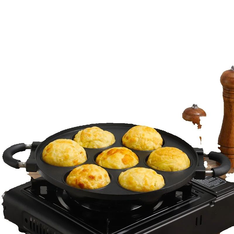 Fondue Set Electric - Non-Stick 7-Hole Electric Takoyaki Pan, Deepened