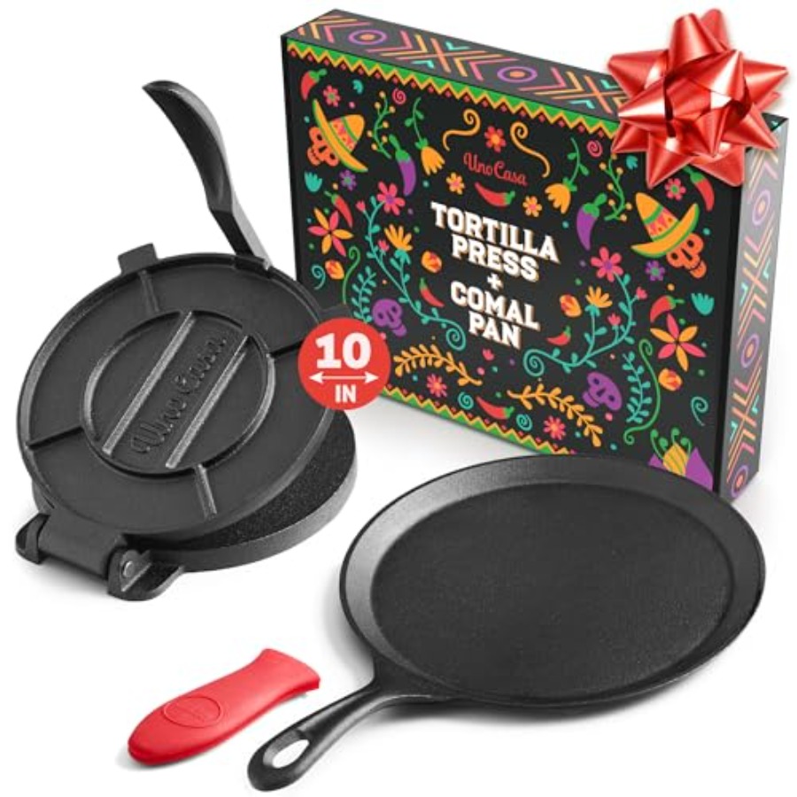 Tortilla Press Cast - Cast Iron Tortilla Press Comal Pan