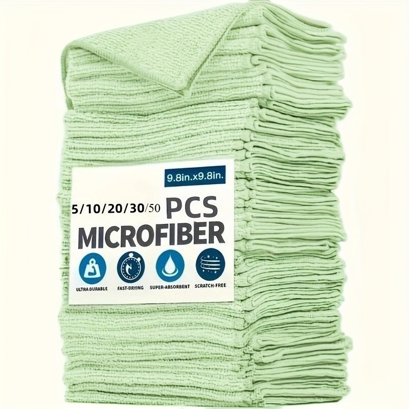 Kitchen Appliances Countertop - 1-50Pcs Light Green Microfiber Kitchen Towels,