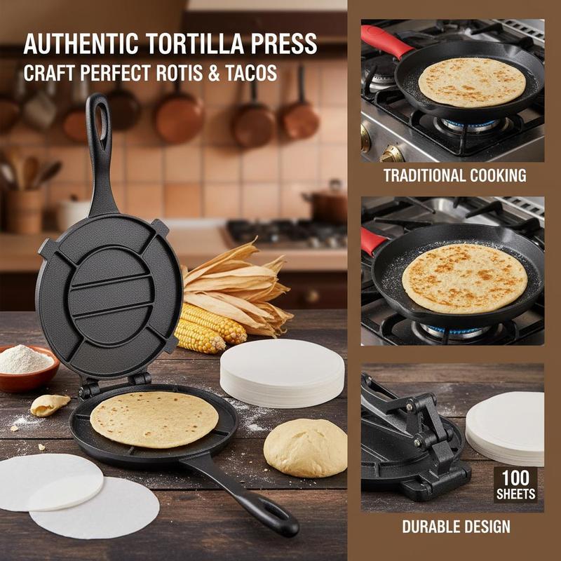Free Shipping-Tortilla Press,  - Tortilla Press Cast 리뷰 및 가격