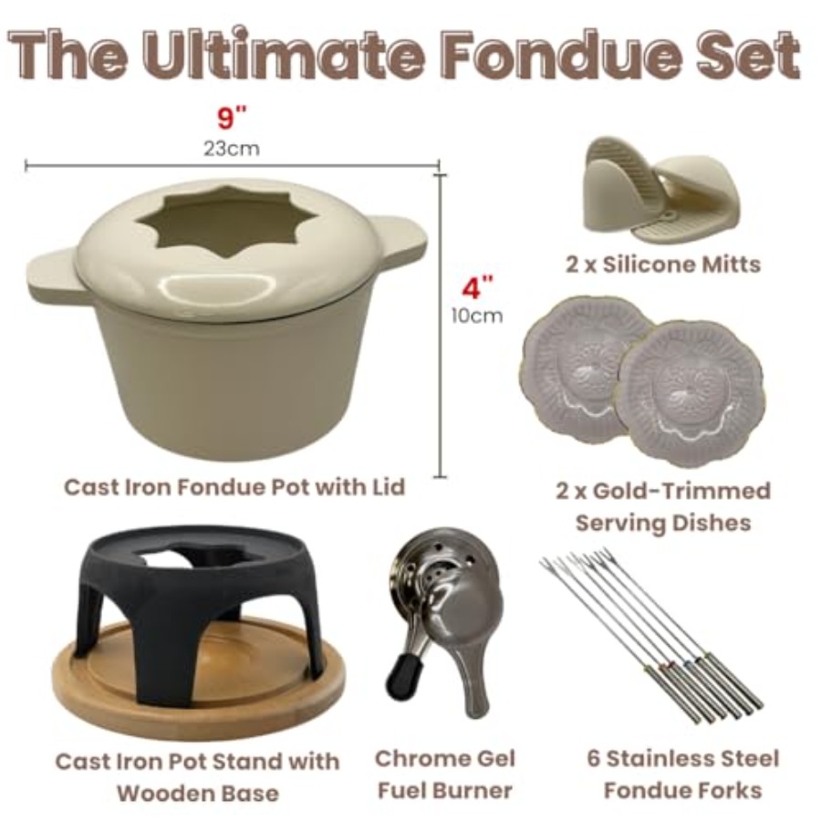 Cast Iron Fondue Set 15-Pcs wi - Fondue Set Electric 리뷰 및 가격