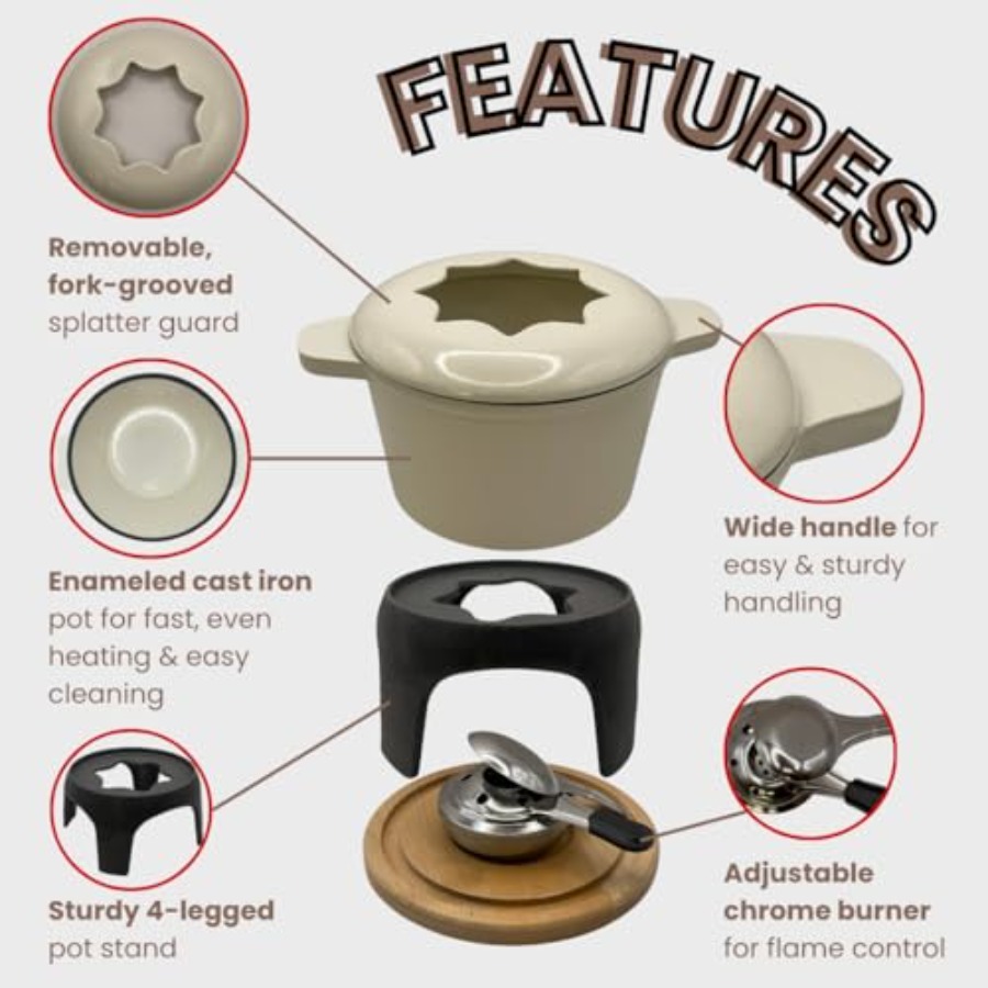 Cast Iron Fondue Set 15-Pcs wi - Fondue Set Electric 리뷰 및 가격
