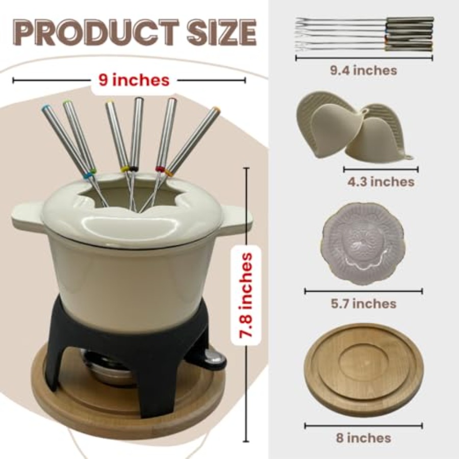 Cast Iron Fondue Set 15-Pcs wi - Fondue Set Electric 리뷰 및 가격