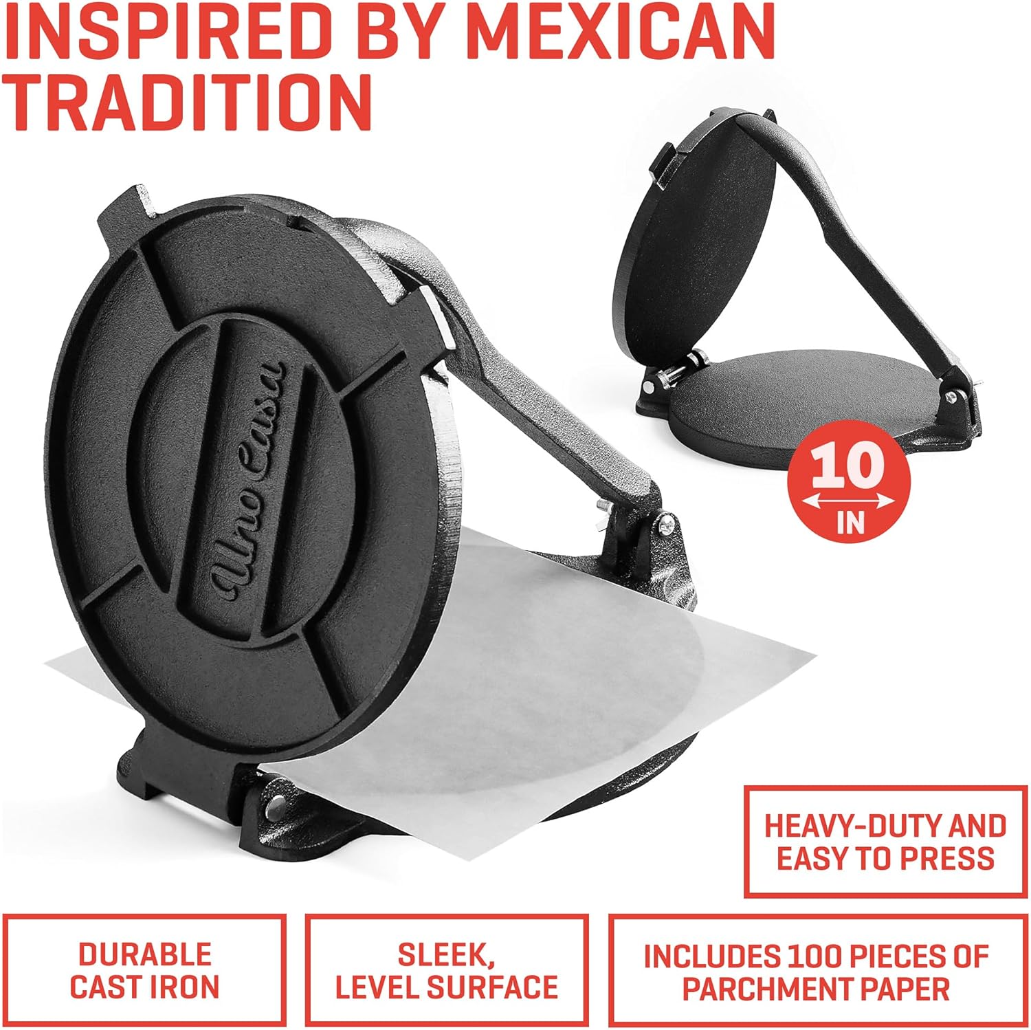 10 Inch Cast Iron Tortilla Pre - Tortilla Press Cast 리뷰 및 가격