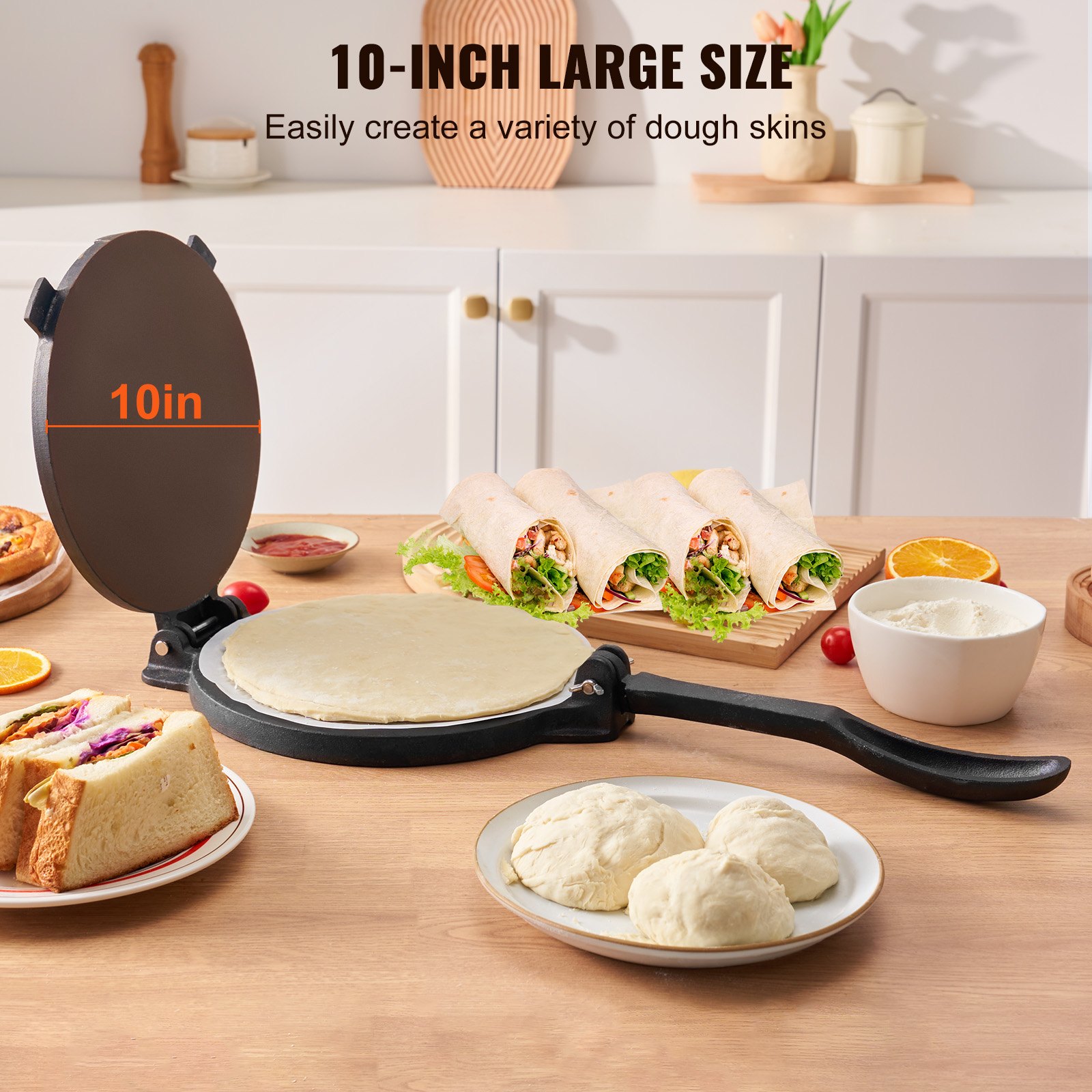 Tortilla Press, 10 Inch Tortil - Tortilla Press Cast 리뷰 및 가격