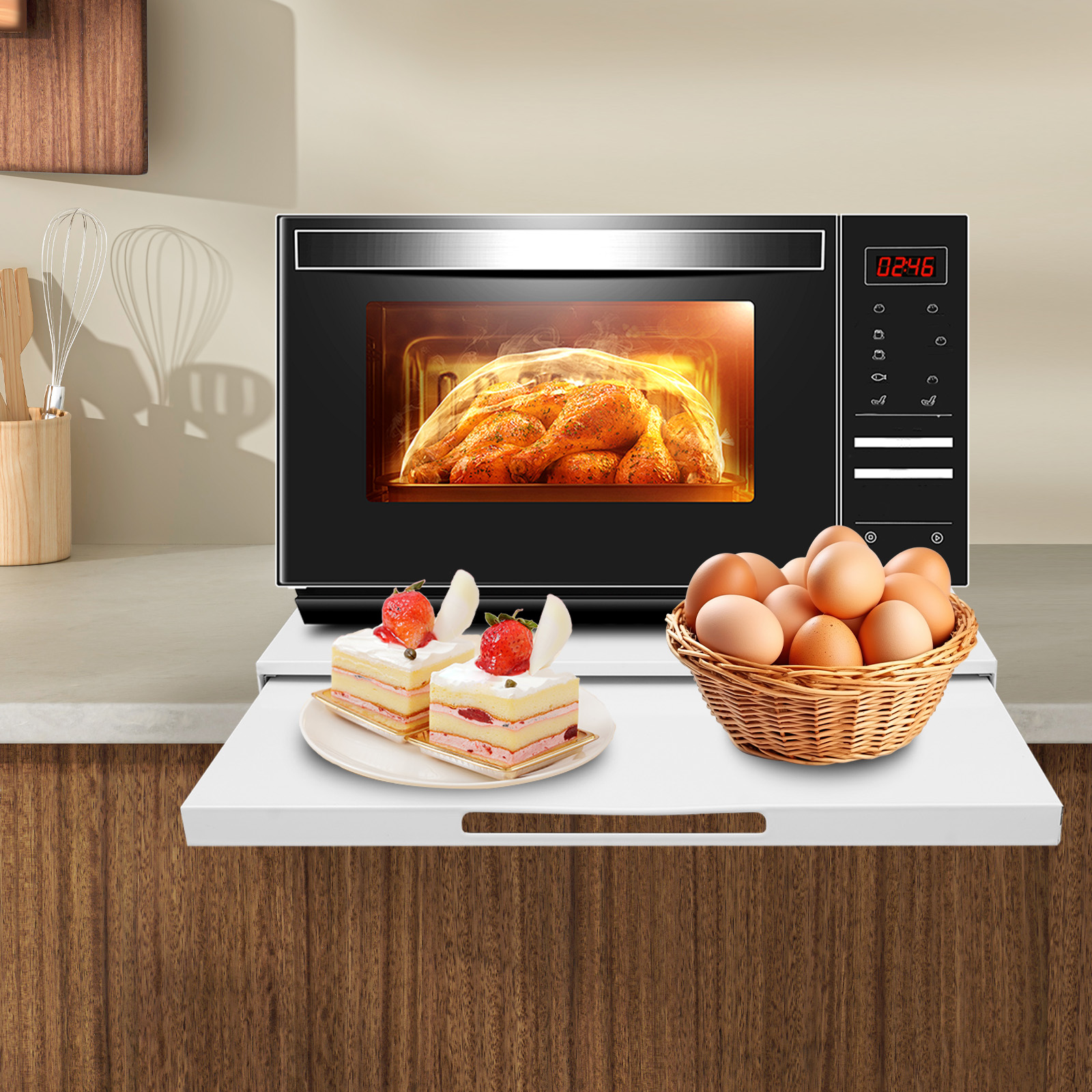 Microwave Stand with Pull-Out  - Kitchen Appliances Countertop 리뷰 및 가격