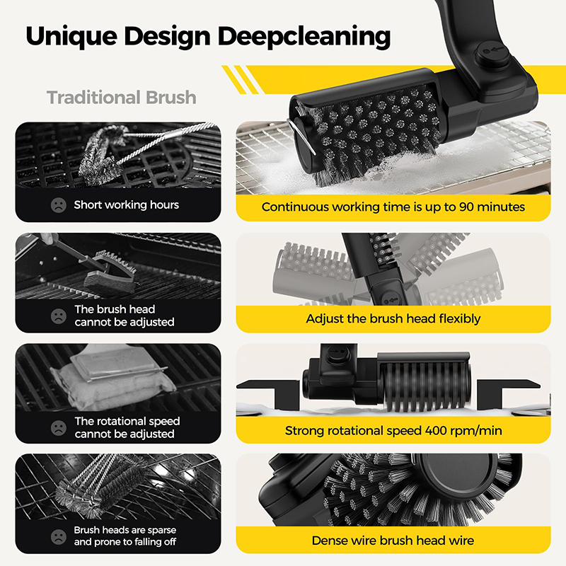 BBQ Grill Brush 3-Speed Settin - Electric Smoker Bbq 리뷰 및 가격