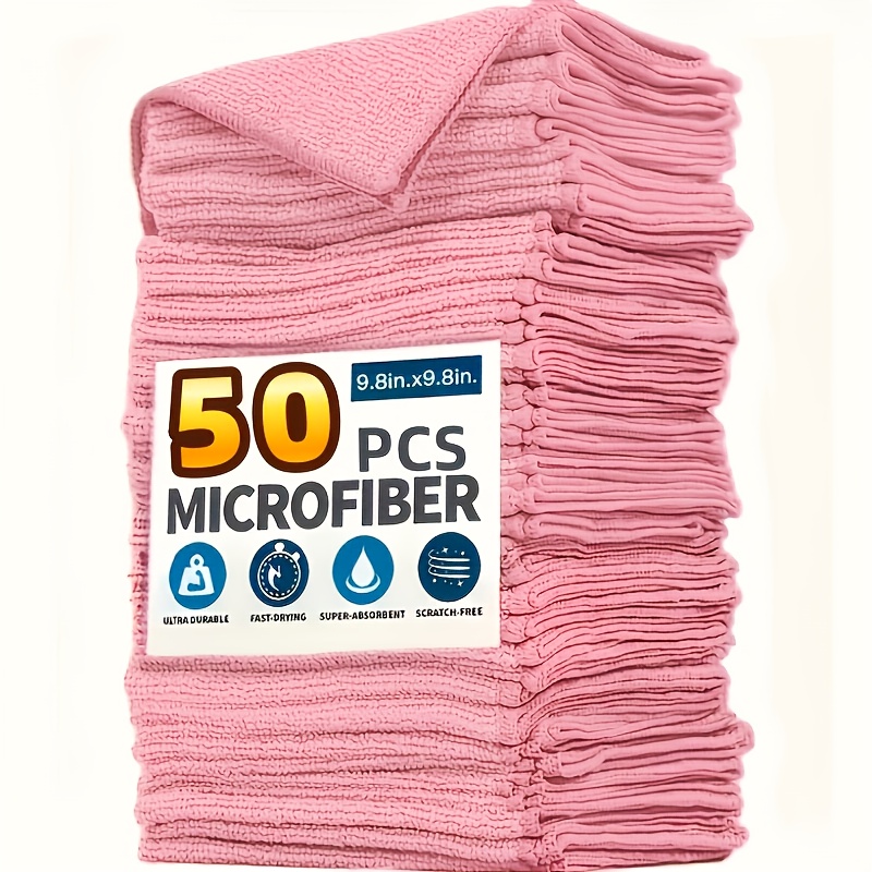 1-50Pcs Light Pink Microfiber  - Kitchen Appliances Countertop 리뷰 및 가격