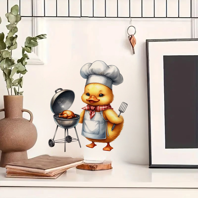Cartoon Duck Chef Self-Adhesiv - Kitchen Appliances Design 리뷰 및 가격