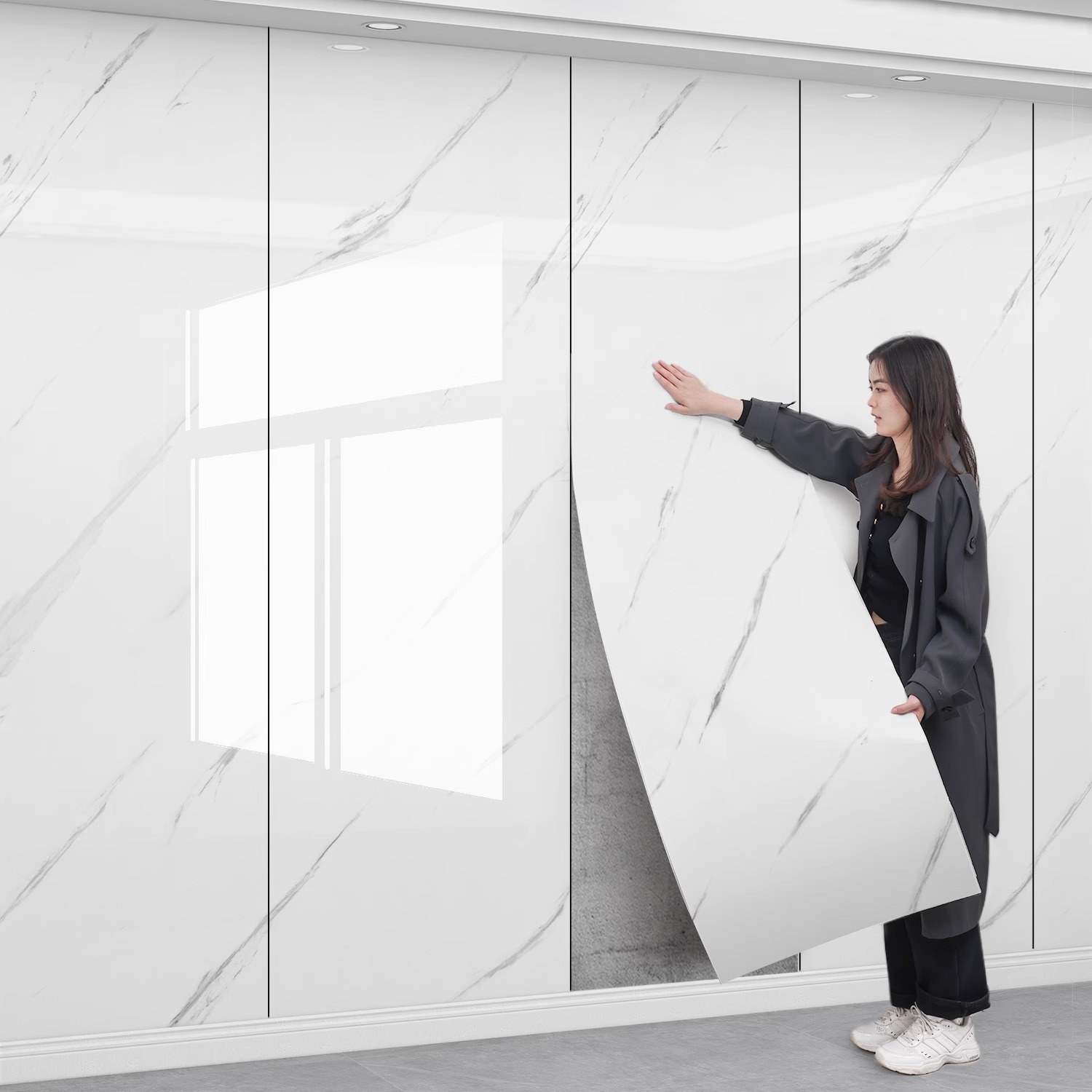 Self-Adhesive Marble Wallpaper - Kitchen Appliances Design 리뷰 및 가격
