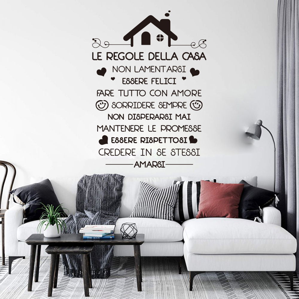 Italian House Rules Wall Decal - Kitchen Appliances Design 리뷰 및 가격