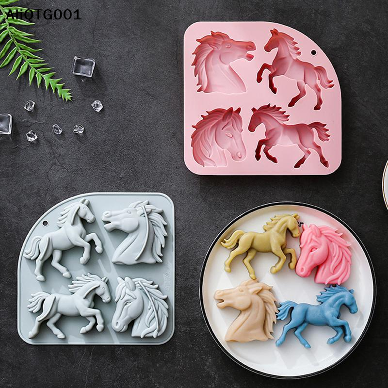 4-Cavity 3D Horse Silicone Mol - Kitchen Appliances For Cooking 리뷰 및 가격