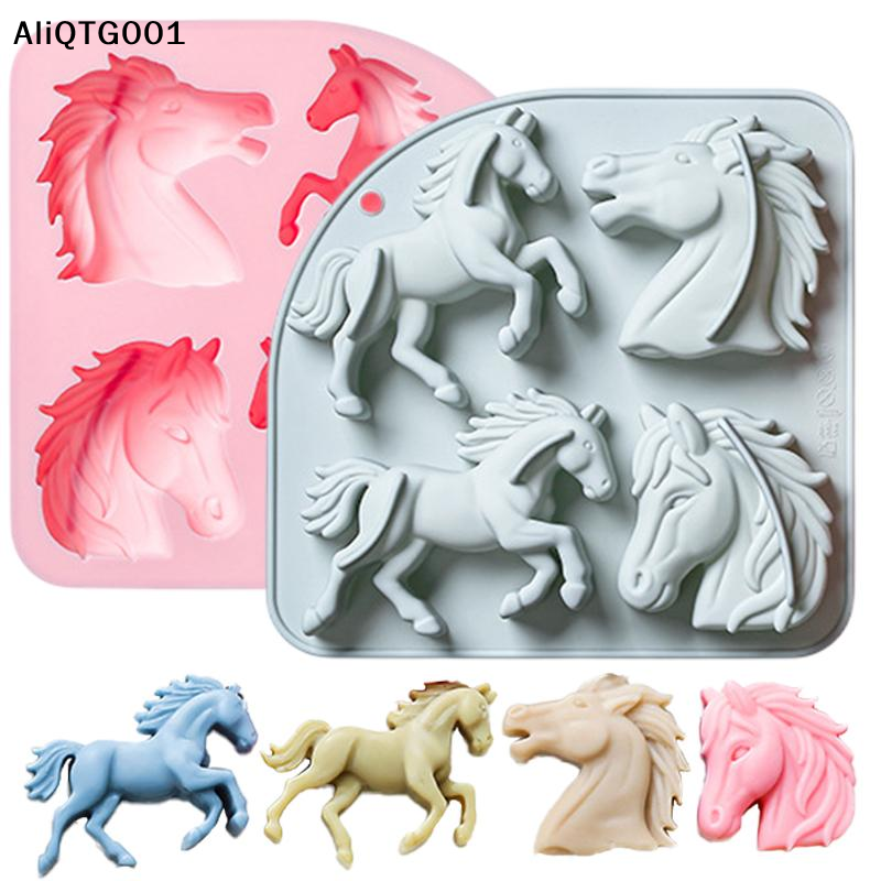 4-Cavity 3D Horse Silicone Mol - Kitchen Appliances For Cooking 리뷰 및 가격